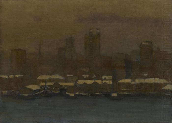 unknow artist River Front, New York, in Winter china oil painting image